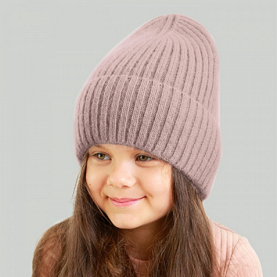 Шапка для девочек Elf-kids Камилла р.52-54 мокко 
