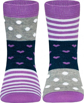 Носки детские Conte-Kids TIP-TOP (веселые ножки) 282 17С-10СП р.18 серый сиреневый белый черный 