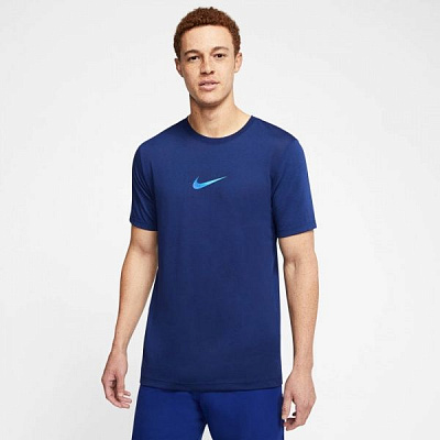 Футболка Nike M NK DRY TEE DB SSNL SWOOSH CK4248-492 L синій