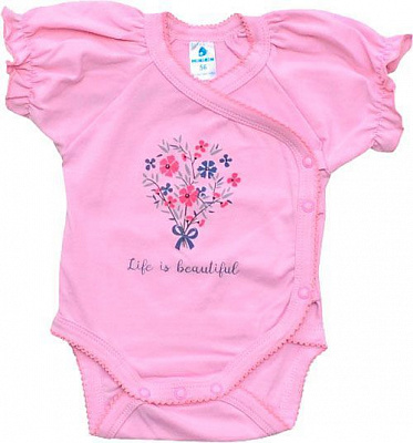 Боді дитяче Minikin Life is beautiful р.56 рожевий 203202