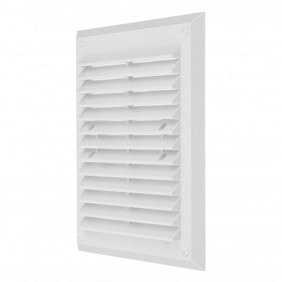 Решетка для вентиляции MiniMax с сеткой против насекомых 218 х 178 мм (1101) пластик белый 