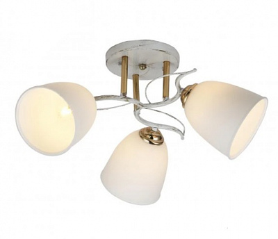 Люстра Miorro Quadro металл/стекло 3x40 Вт E27 белый/золото 51-311-023