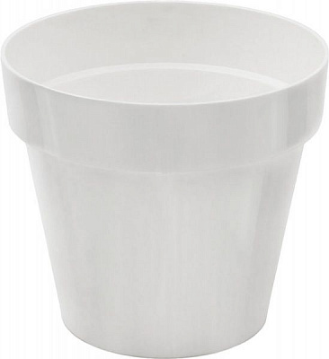 Горщик пластиковий Prosperplast Cube shine круглий 1,2л білий (76951-449)