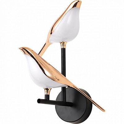 Светильник светодиодный Hopfen 16 Вт золото/черный 3000/4500/6000 К BIRD 2B-BG 16W 