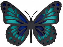 Набор для рисования картина 3D Бабочка-3 (N0003516) 17х17 см Rosa Talent 