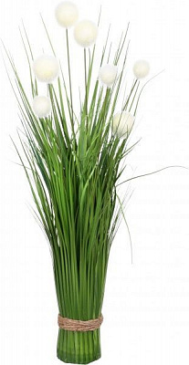 Растение искусственное трава с белыми шариками 60 см в горшке P504RSY-60W