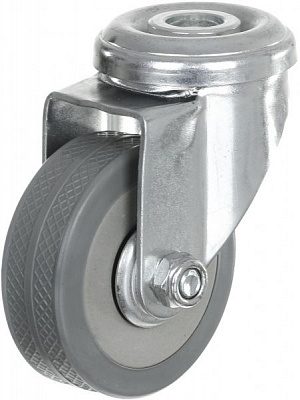 Ролик мебельный резиновый М10