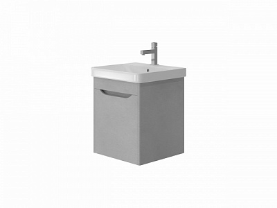 Тумба подвесная Botticelli Livorno - 50 структурный серый с умывальником Luxury-50