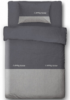 Комплект постельного белья Stylish 1,5 серый Ibodo 
