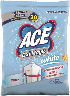 Пятновыводитель ACE Oxi Magic White 200 г