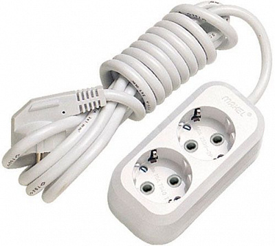 Удлинитель Makel с заземлением 2 гн. белый 2 м MGP112 