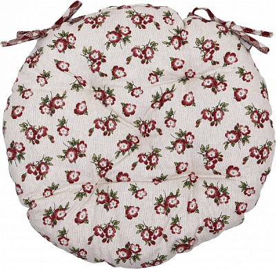 Подушка на стул Бордо цветок 40 см La Nuit