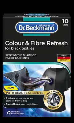 Салфетки для машинной стирки Dr. Beckmann для возобновления черного цвета и ткани 2 в 1 10 шт. 