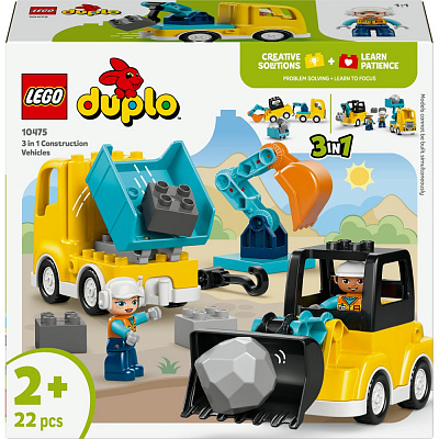 Конструктор LEGO DUPLO 3-в-1 Будівельна техніка 10475