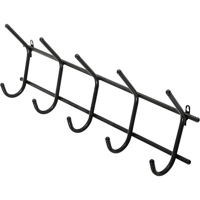 Вешалка для одежды навесная Струна 2 черная