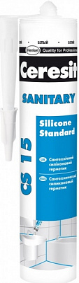 Герметик силіконовий Ceresit CS 15 Санітарний білий 280 мл