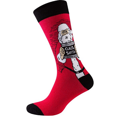 Шкарпетки жіночі Cool Socks Дід Мороз 1795 р. 23-25 червоний