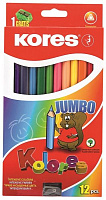 Карандаши цветные Jumbo K93512 12 шт. Kores