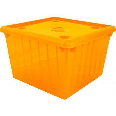 Контейнер із кришкою Алеана 122043 25 л помаранчевий 255x396x396 мм