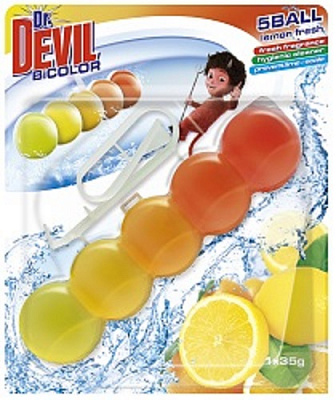 Туалетный блок Dr.Devil BiCOLOR Лимонная свежесть 35 г 6446 