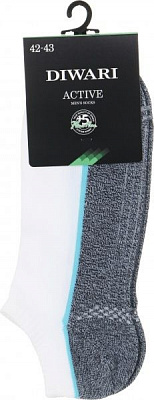 Носки Diwari Active (ультракороткие) 044 р. 27 белый с синим 