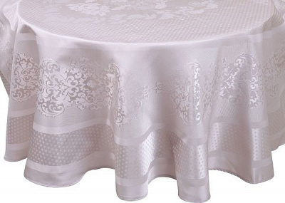 Скатерть Caramel d160 серый Karna 