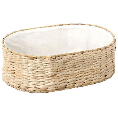 Корзина овальная 38х25х13 см светло-серая 