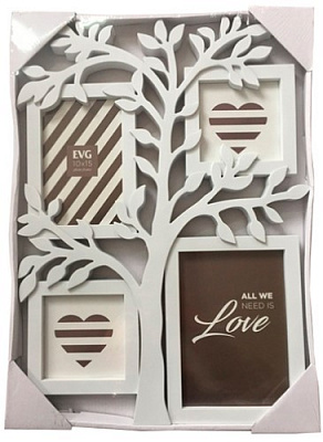 Колаж EVG Fresh 8131 4 фото 10x15/10x10/13х18 см білий