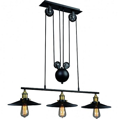 Люстра подвесная Hopfen 3x40 Вт E27 черный DF 3 LOFT 