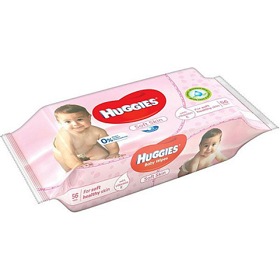 Детские влажные салфетки Huggies Soft Skin 56 шт.