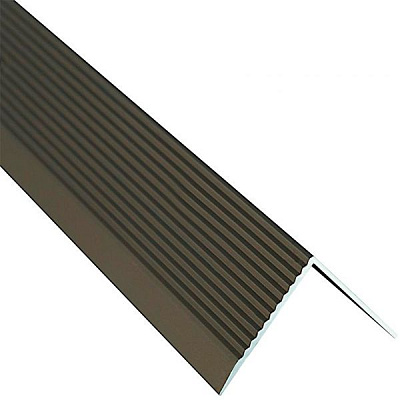 Порожек алюминиевый анодированный Braz Line рифленый с отверстиями 30х30x2700 мм бронза 