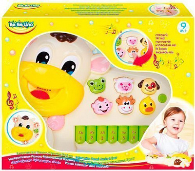 Игрушка интерактивная Bebelino Музыкальная коровка 58089