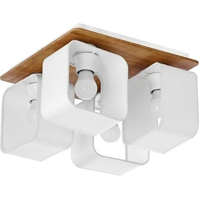 Люстра TK Lighting Doris 4x60 Вт E27 белый/дуб 4187