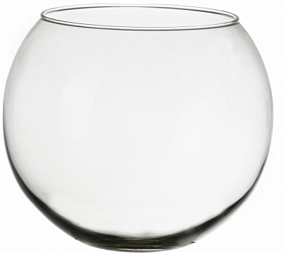 Ваза стеклянная Шар 18 см прозрачный 