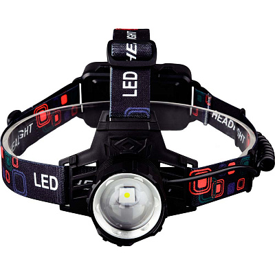 Фонарь налобный Quantum QM-FL4050 Hunter 10W LED c Type-C+Li-ion18650/2*2600mAh 1200 Lm [019] Black QM-FL4050-18650/2600