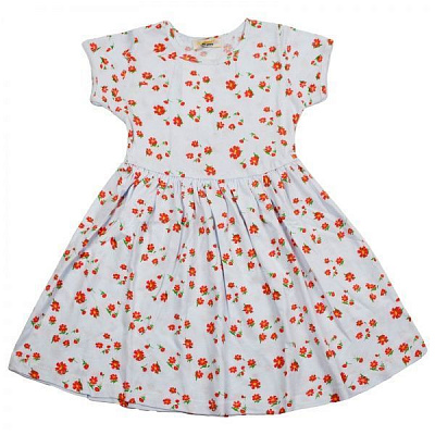 Платье с цветочками 720011 р.110 белый 