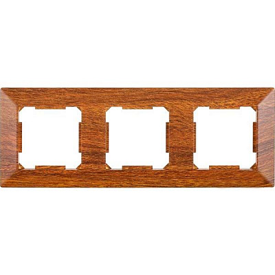 Рамка тримісна HausMark Alta горизонтальна горіх SNG-FRP.SQ20G3-9/Walnut