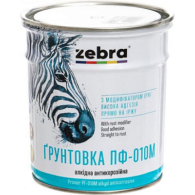 Грунтовка ZEBRA ПФ-010М серия Акварель 818 темно-серый мат 12кг