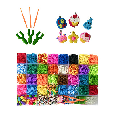 Набір резинок для плетіння Qunxing Toys 32 види з аксесуарами FG60116K