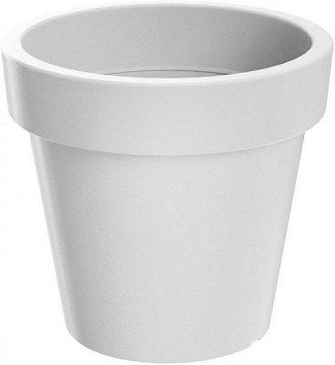 Горщик пластиковий Prosperplast Lofly круглий 6,7л білий (70712-449)