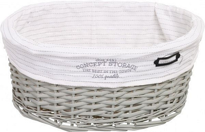 Корзинка плетеная Tony Bridge Basket с текстилем 40х32х17 см HQN20-4CD-3 
