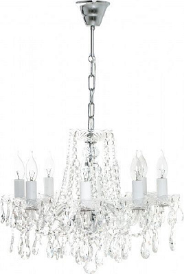Люстра подвесная Crystal Life 8x40 Вт E14 хром/прозрачный A1316LM-8CC 
