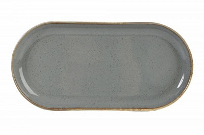 Блюдо овальне SEASONS 32х20 см темно-сіре Porland