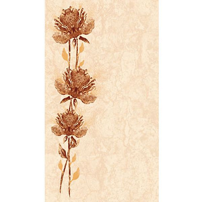Декор Golden Tile Кам'яна квітка бежевий 250х400 мм