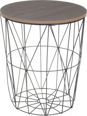 Стол-корзина Сканди 30х30х34 см черный 