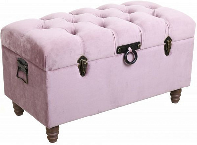 Скриня-пуф Shic B рожевий, 82,5х42х47 см велюр
