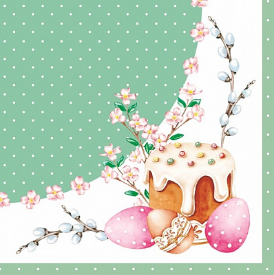 Салфетки столовые Silken Пасхальная композиция 33х33 см 18 шт.