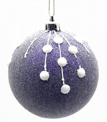 Куля Листя d60 фіолетовий/білий