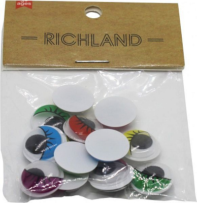 Декоративний виріб очі з віями 1,5 см 15 шт. Річ-Ленд