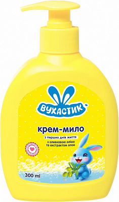 Дитяче рідке мило ВУХАСТИК з алое 300 мл